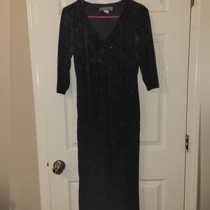 Maggy London Petite Black Sparkle Dress